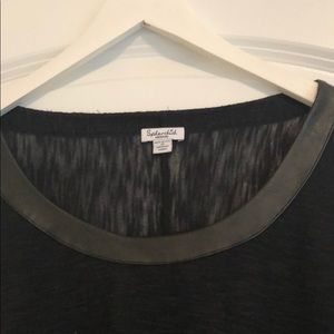 Splendid Tops - Splendid black top with leather trim Splendid Tops - Splendid black top with leather trim